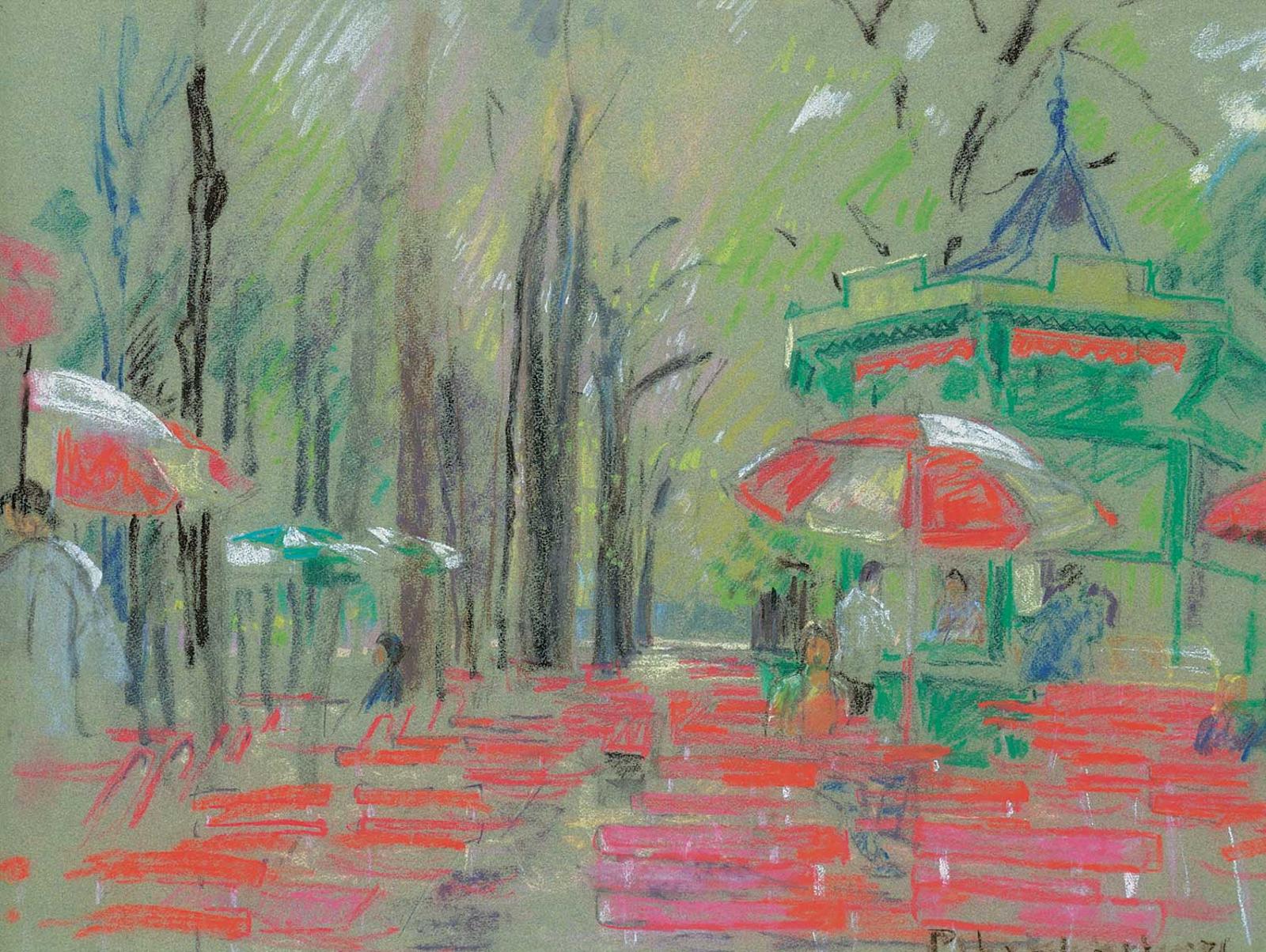 Joseph (Joe) Francis Plaskett (1918-2014) - Cafe in the Tuileries