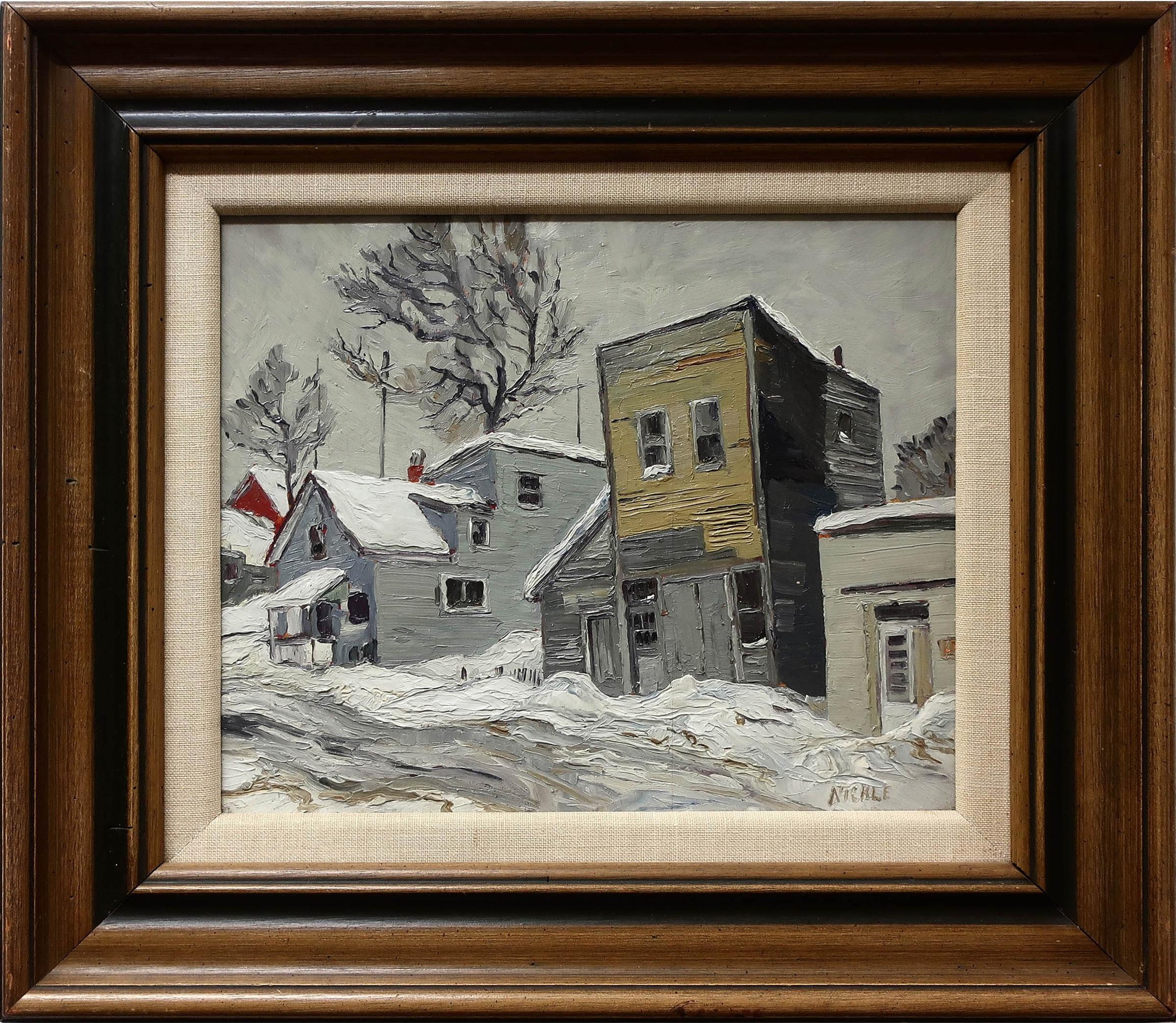 Lawrence Nickle (1931-2014) - Empty Store Beside Telephone Exchange, Main St., Cobalt, Ont.