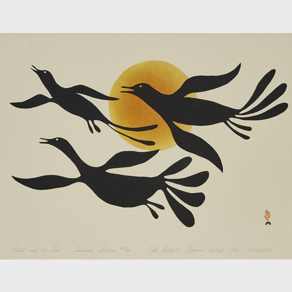 Kenojuak Ashevak (1927-2013) - Birds Over The Sun