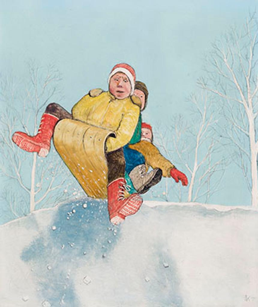 William Kurelek (1927-1977) - Tobogganeers in High Park, Toronto