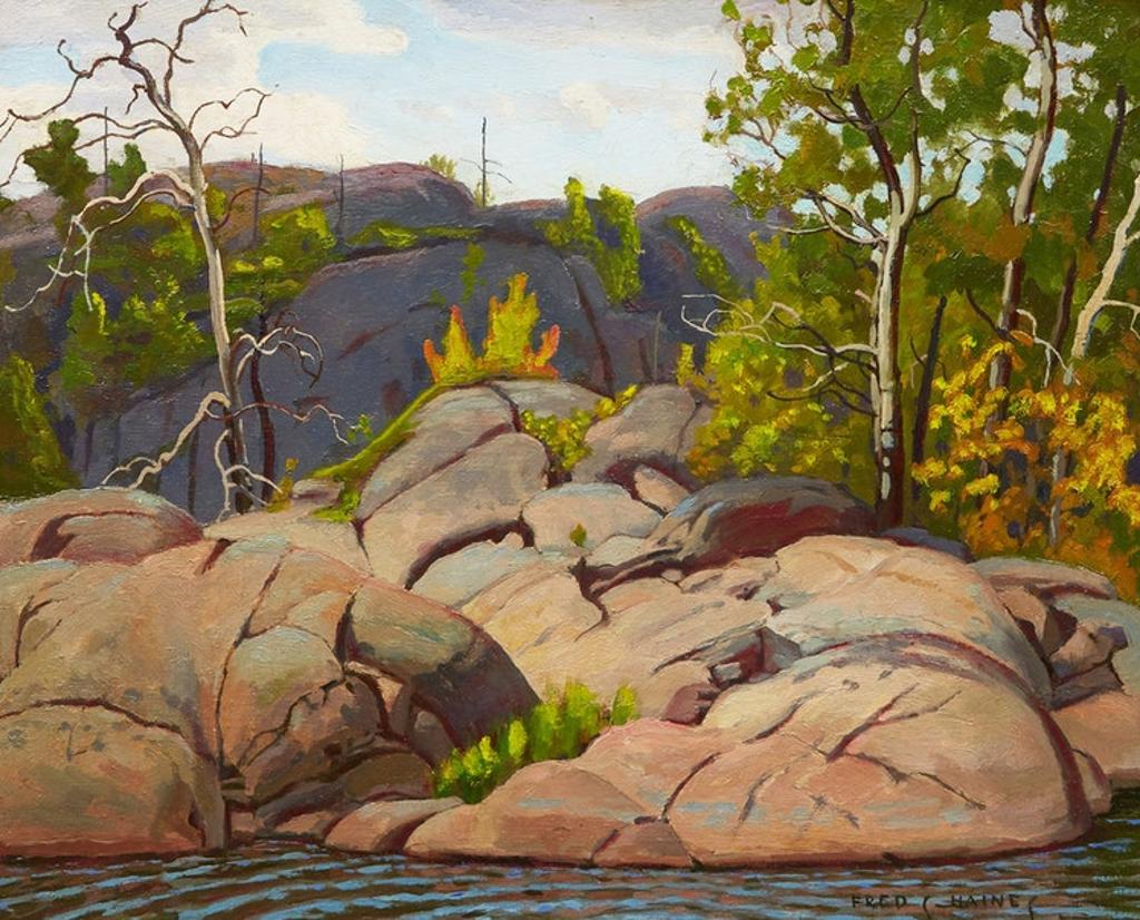 Frederick Stanley Haines (1879-1960) - Rocky Shoreline