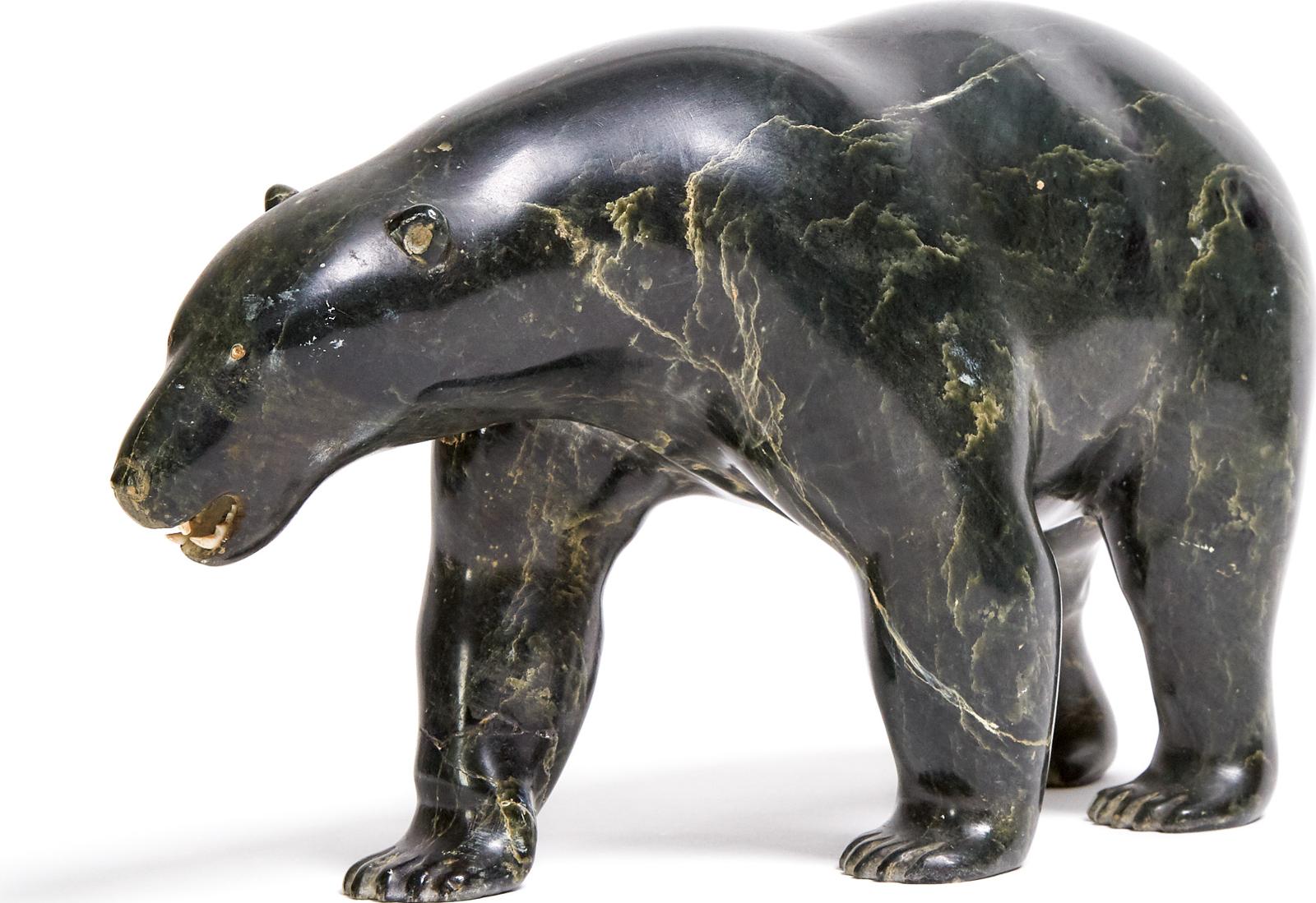 Henry Evaluardjuk (1923-2007) - Polar Bear With Inset Teeth
