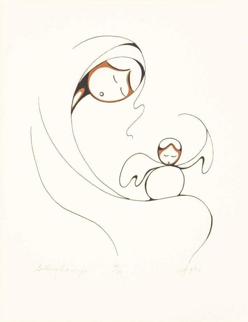 Daphne Odjig (1919-2016) - Getting his wings
