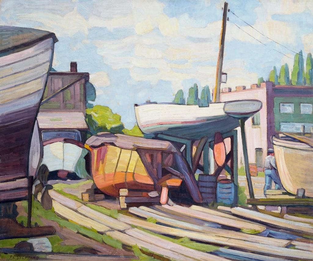 Peter Clapham (P.C.) Sheppard (1882-1965) - Muskoka Boathouse