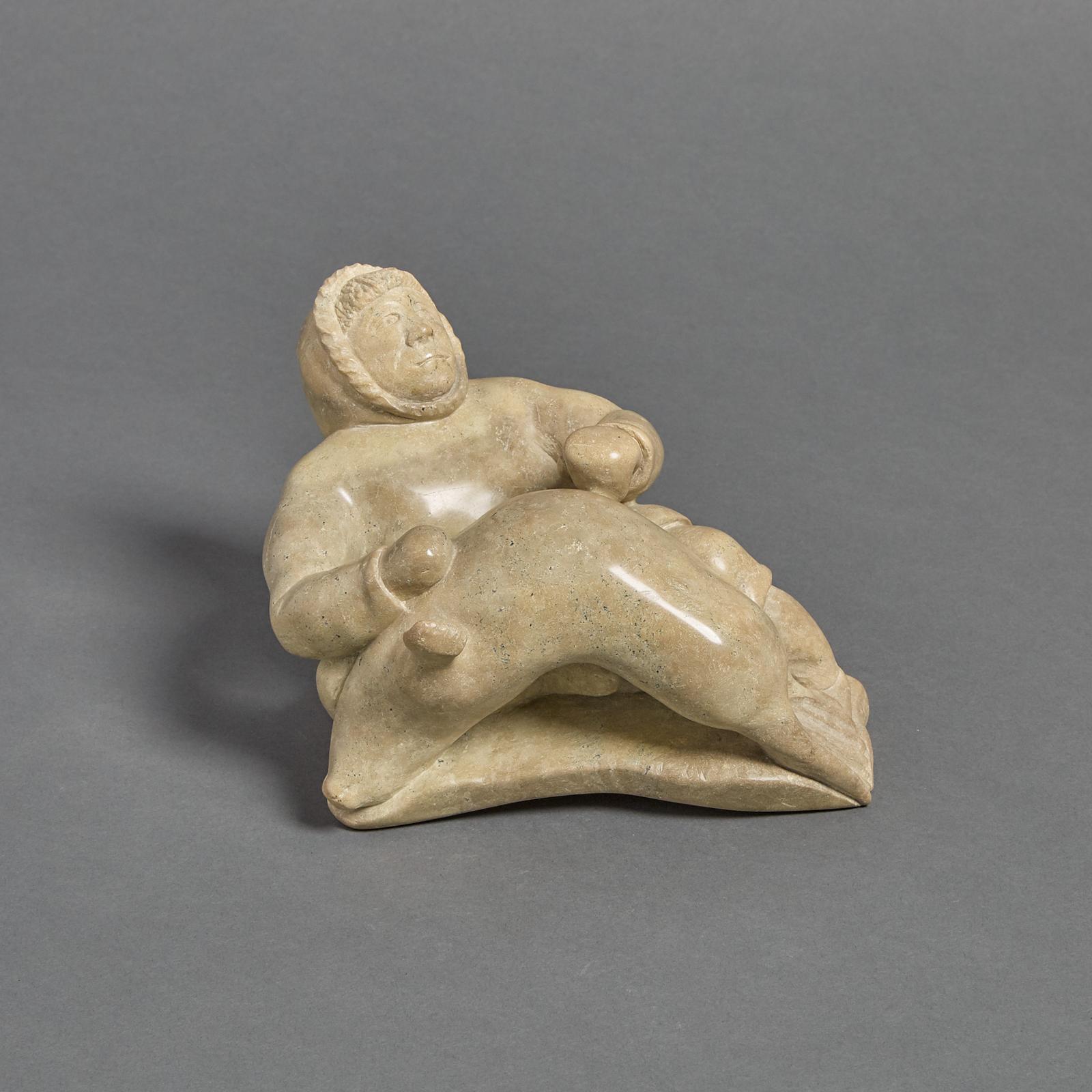 Silasie Angnakok (1937) - Man Dragging Seal