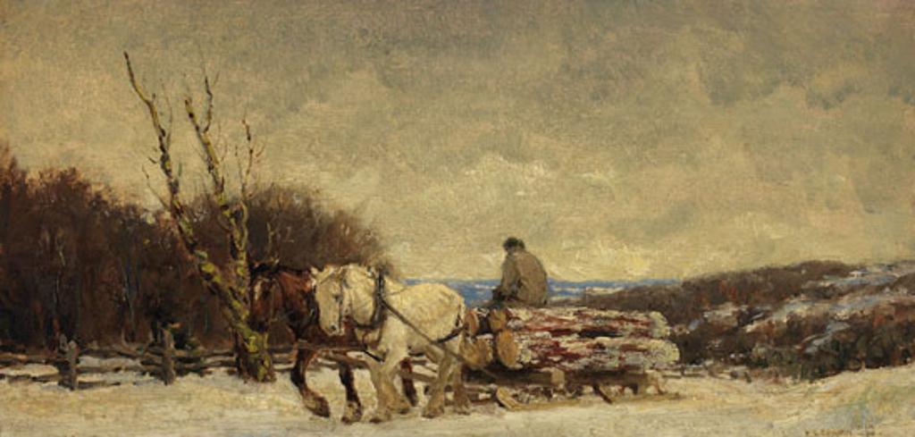 Frederick Simpson Coburn (1871-1960) - Hauling Logs