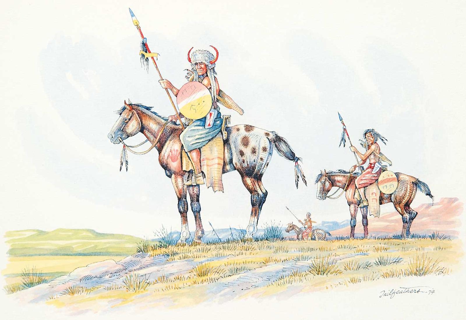 Gerald T. Tailfeathers (1925-1975) - Untitled - Yellow Shield