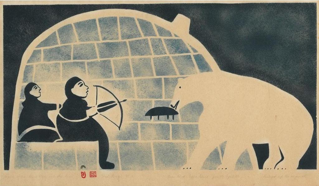 Kananginak Pootoogook (1935-2010) - Legend Of The Blind Man And The Bear