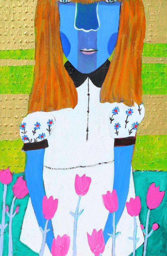 Zbigniew Stanley Kupczynski (1928-2024) - Girl With Tulips; 1980