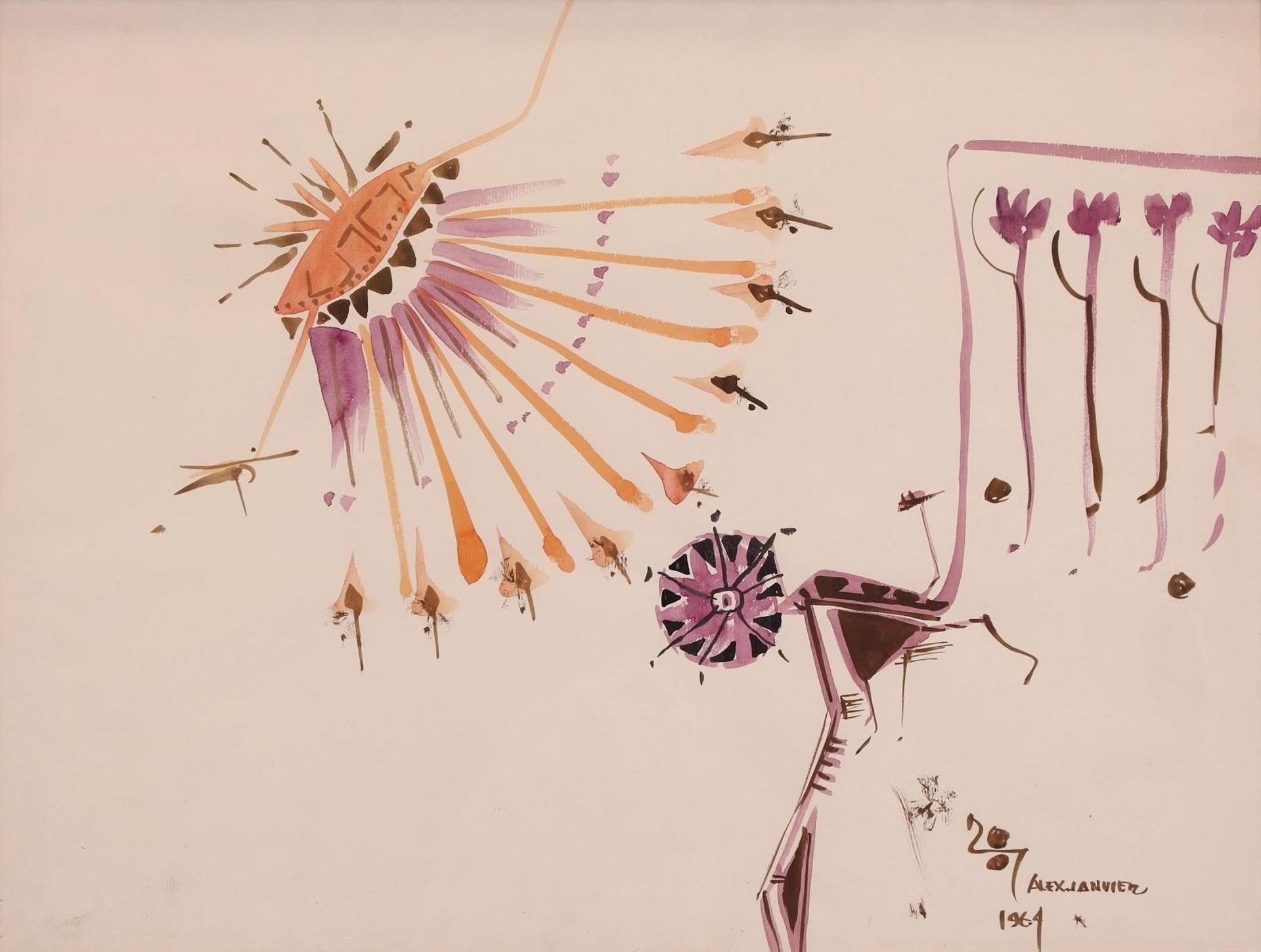 Alex Simeon Janvier (1935-2024) - Sun Power; 1964