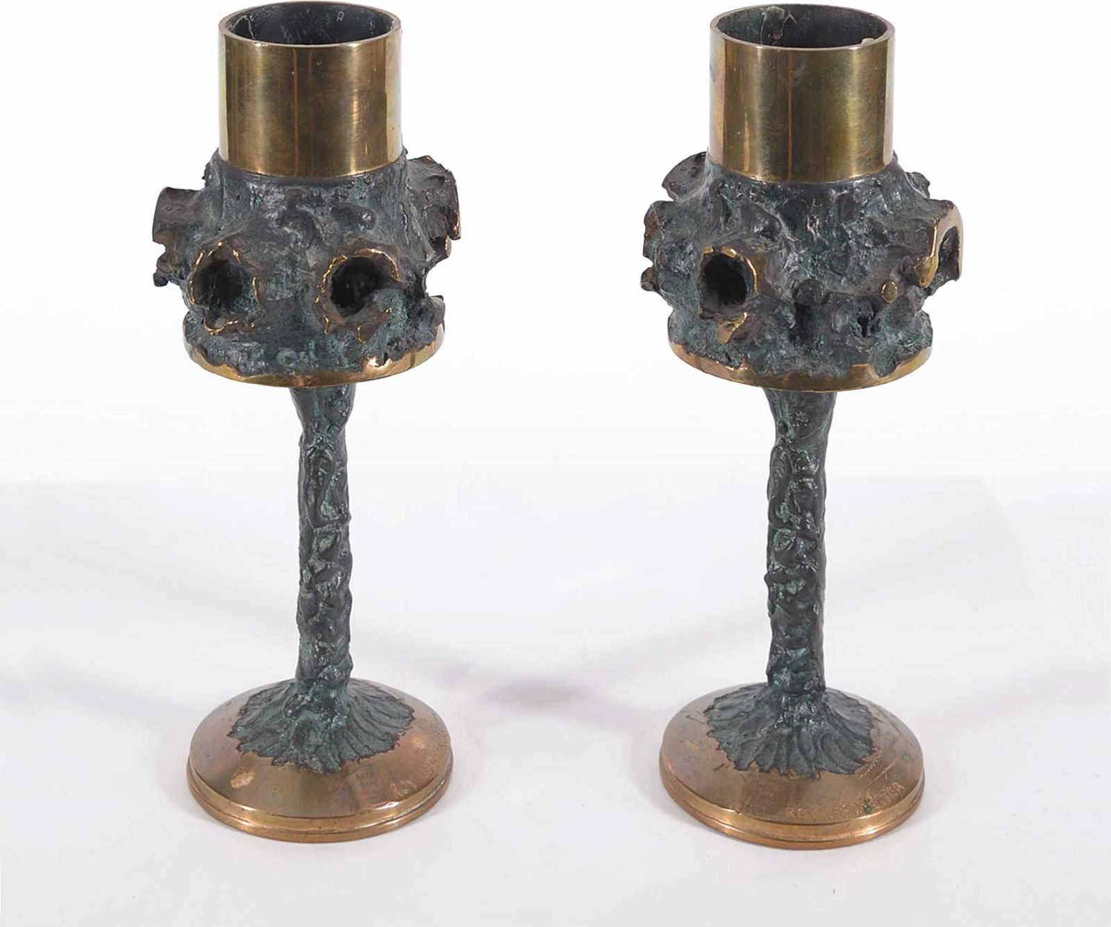 Roy Leadbeater (1928-2017) - Abstract Candle Holders