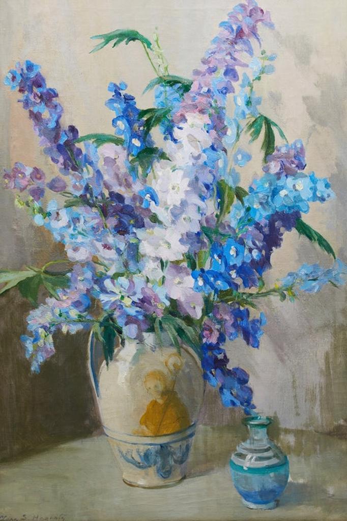 Clara Sophia Hagarty (1871-1958) - Delphiniums