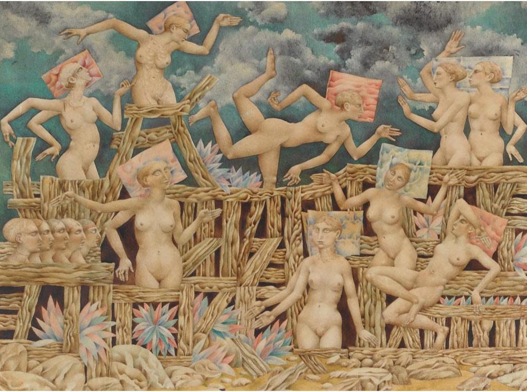 Gary Peter Slipper (1934-2019) - Dancers In The Night Garden