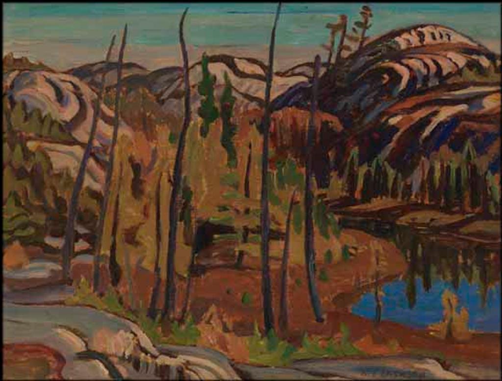 Alexander Young (A. Y.) Jackson (1882-1974) - October, Northern Ontario / Church and Yard (verso)
