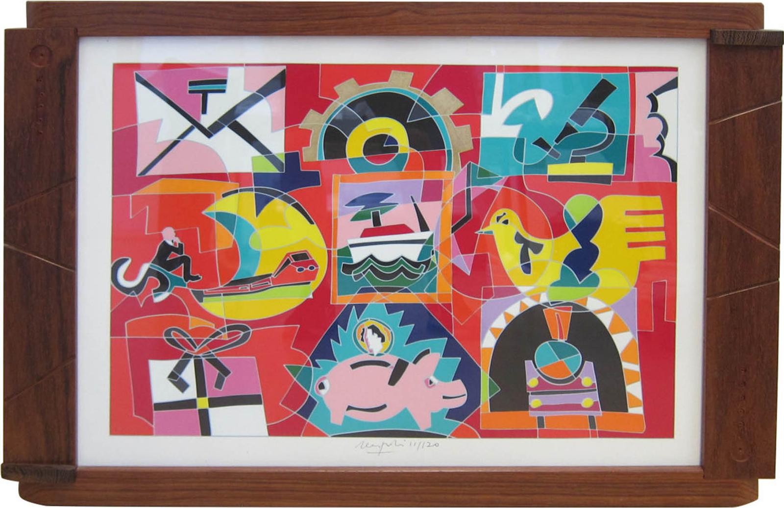 Ugo Nespolo (1941) - Le icone in rosso