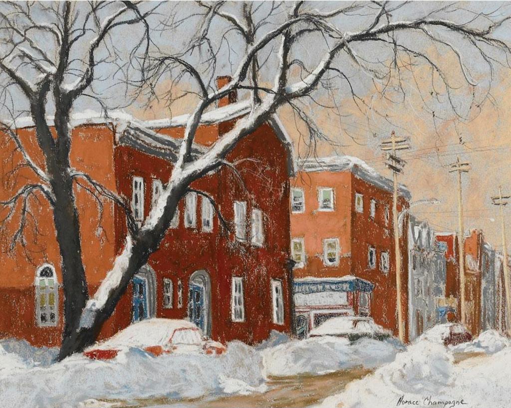 Horace Champagne (1937) - Now To Dig Out! Beaudry & Ontario St. E., Montreal, (After The March 5/85 Storm)