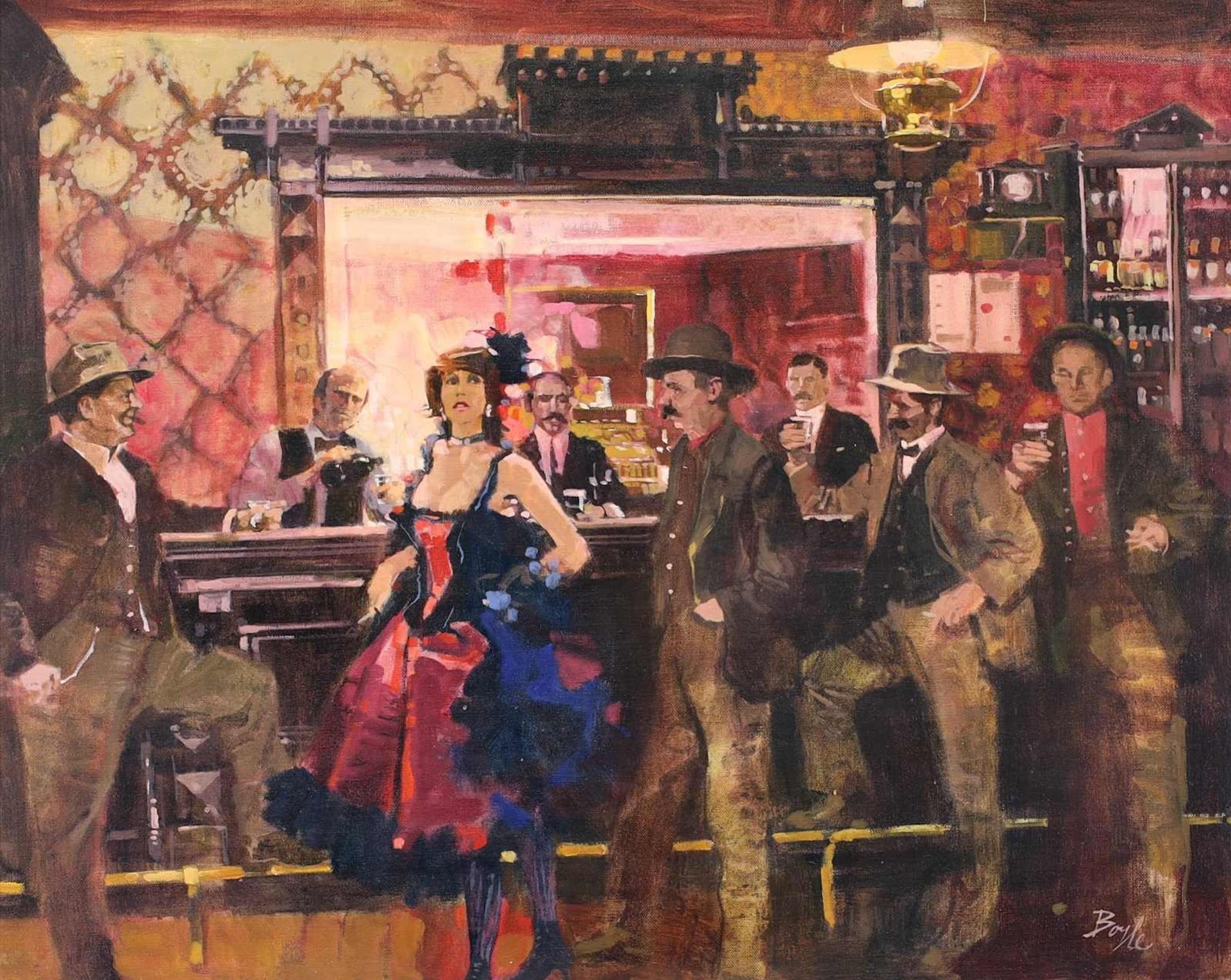 James Neil Boyle (1931-2006) - Saloon Scene