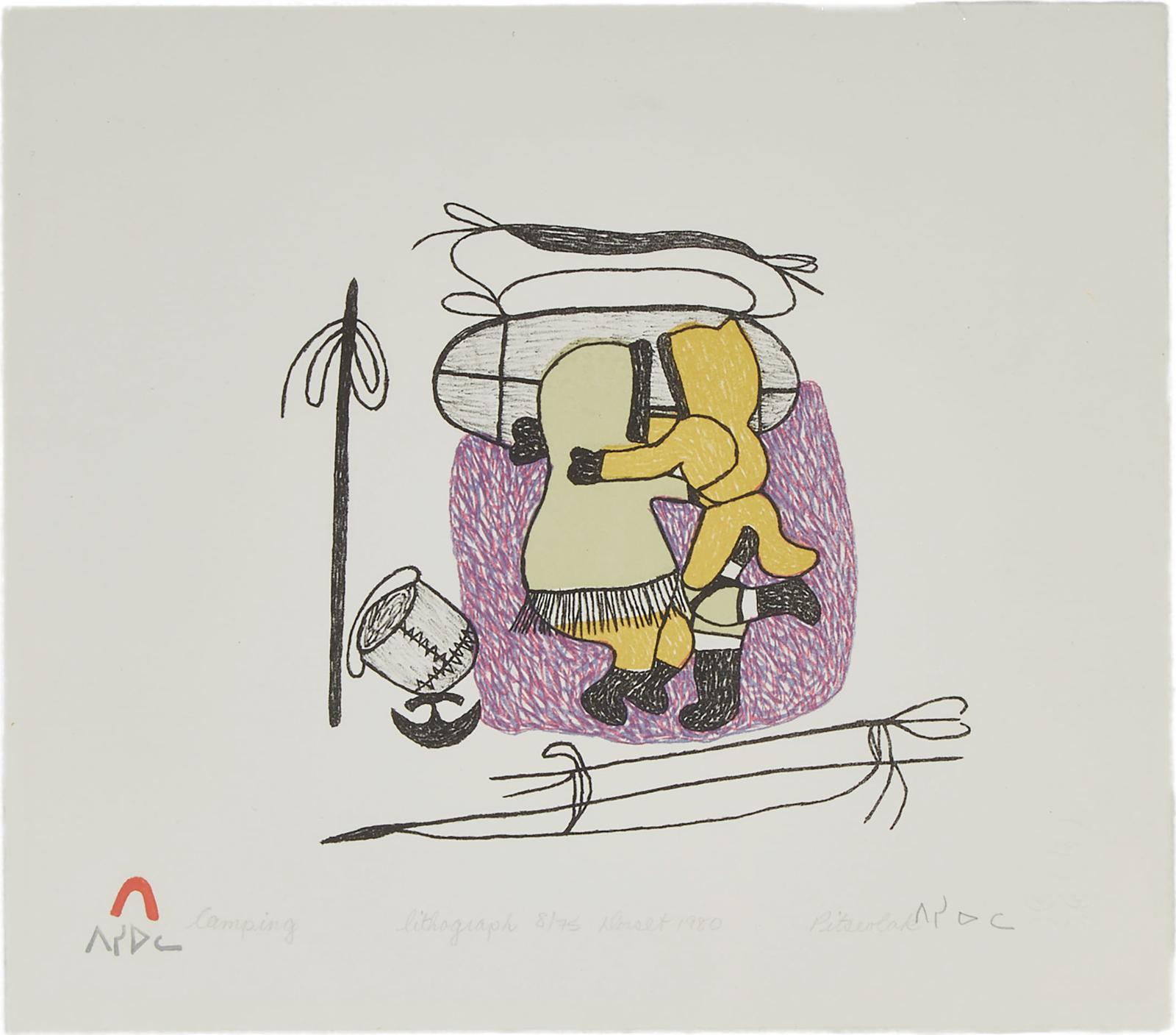 Pitseolak Ashoona (1904-1983) - Camping