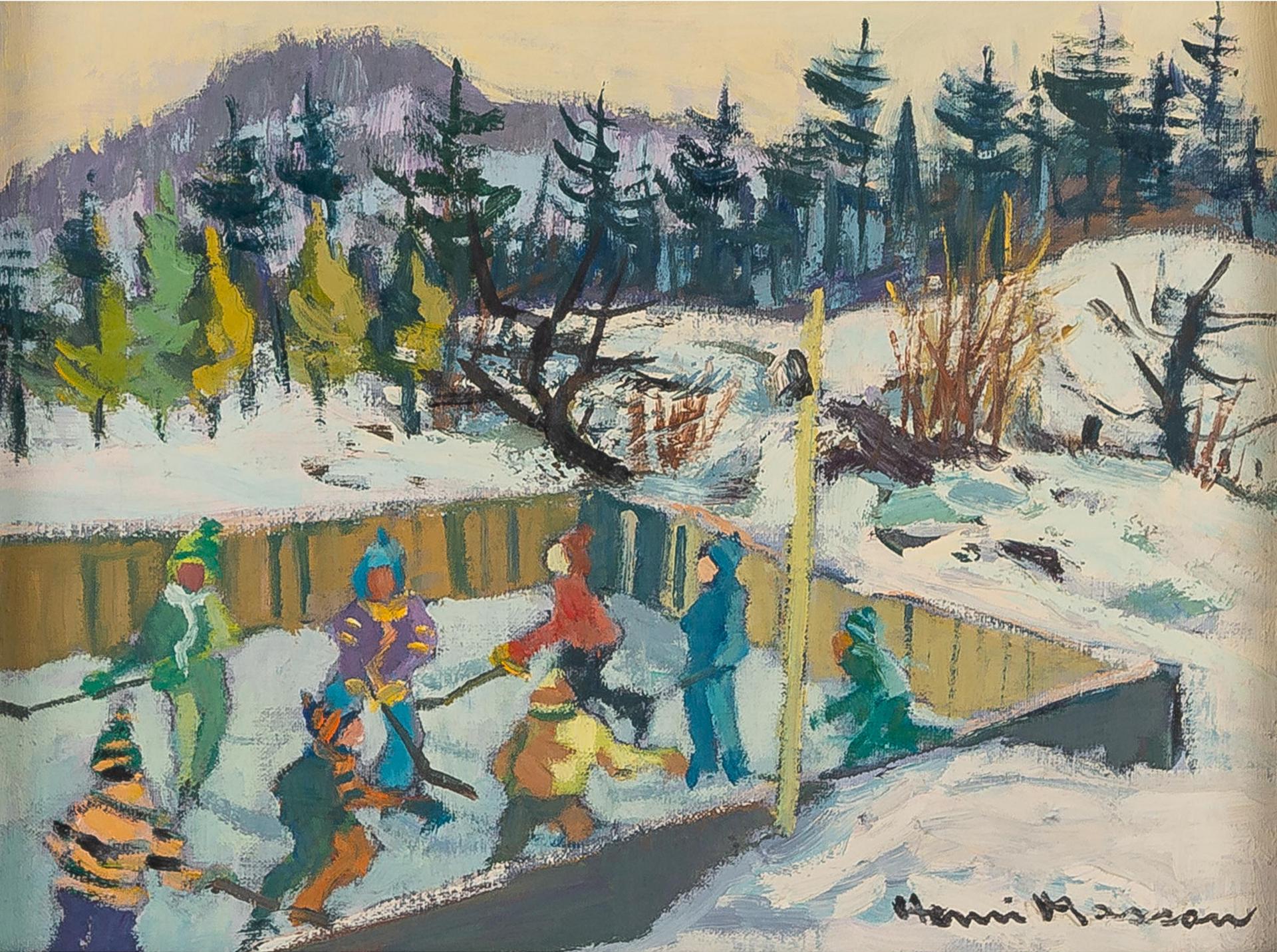 Henri Leopold Masson (1907-1996) - Hockey, Perkins, Quebec