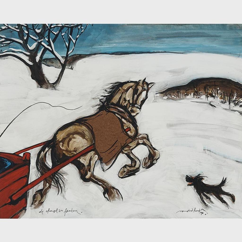 Normand Hudon (1929-1997) - Le Cheval De Facteur