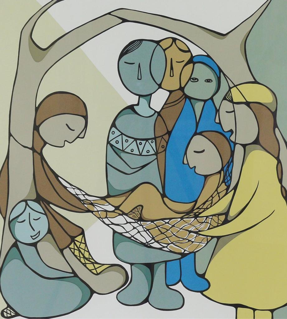 Daphne Odjig (1919-2016) - Little Mothers; 1981