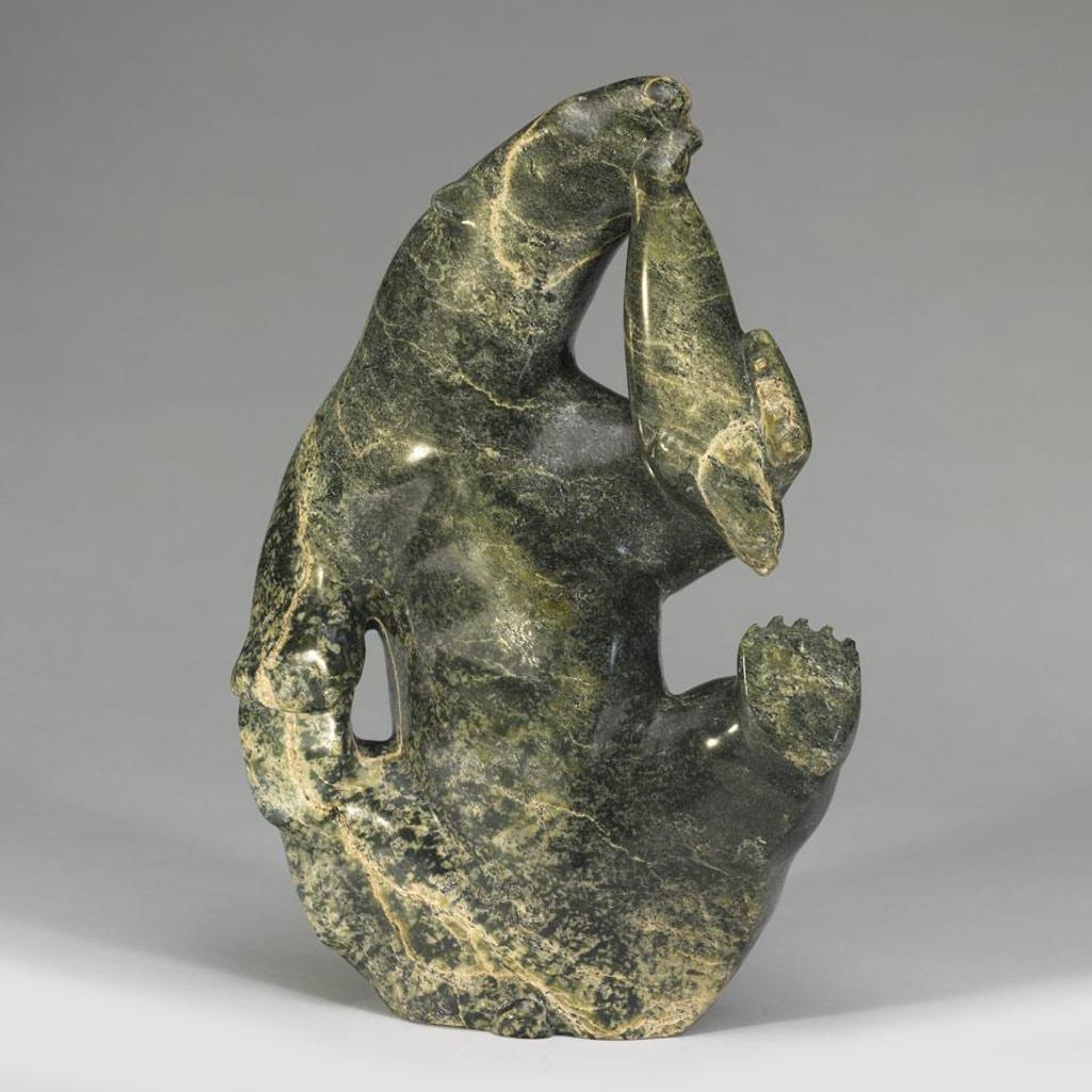 Ohito Ashoona (1952) - Polar Bear Sitting And Eating