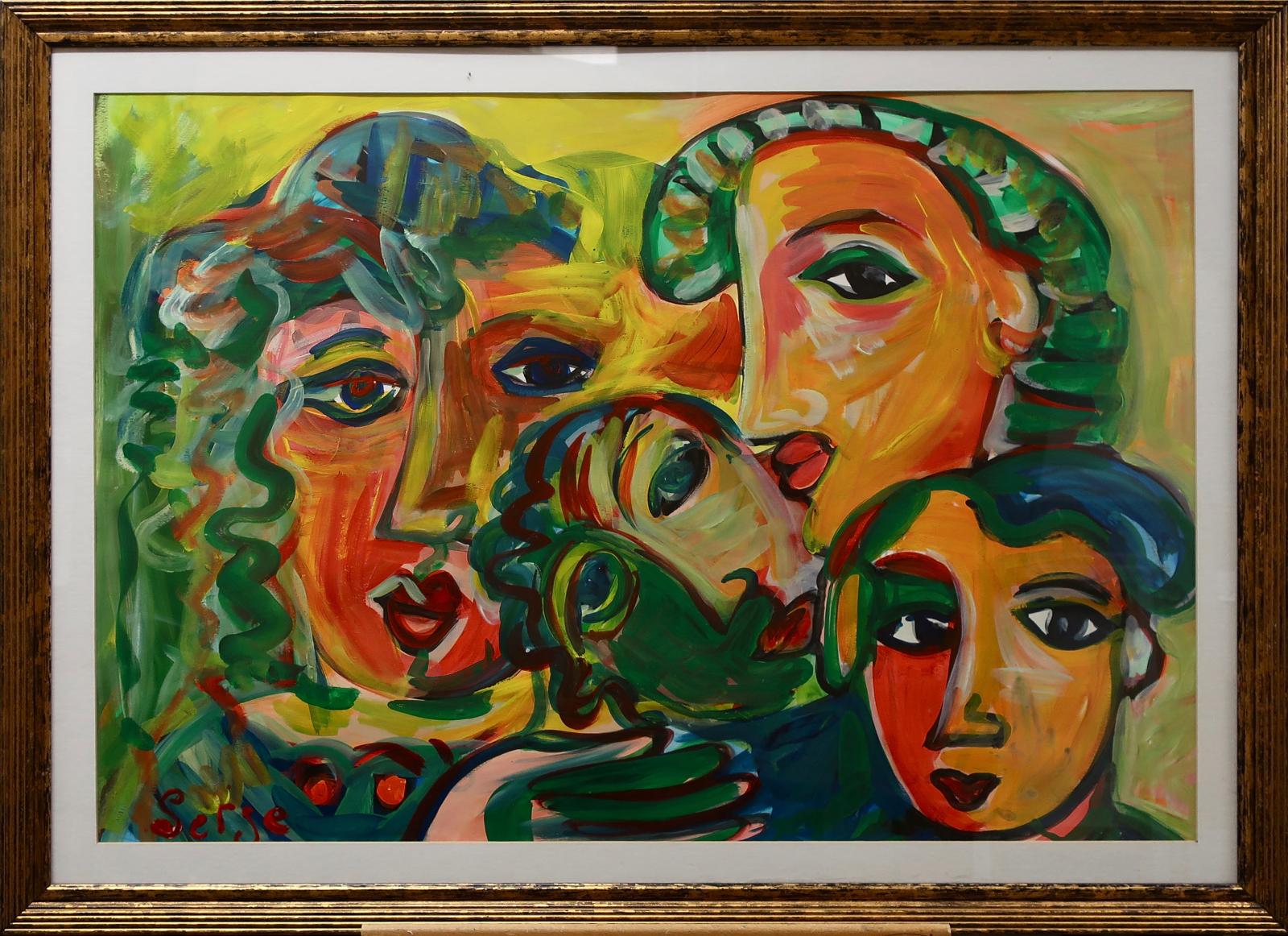 Serge Deherian (1955) - Untitled (Four Faces)