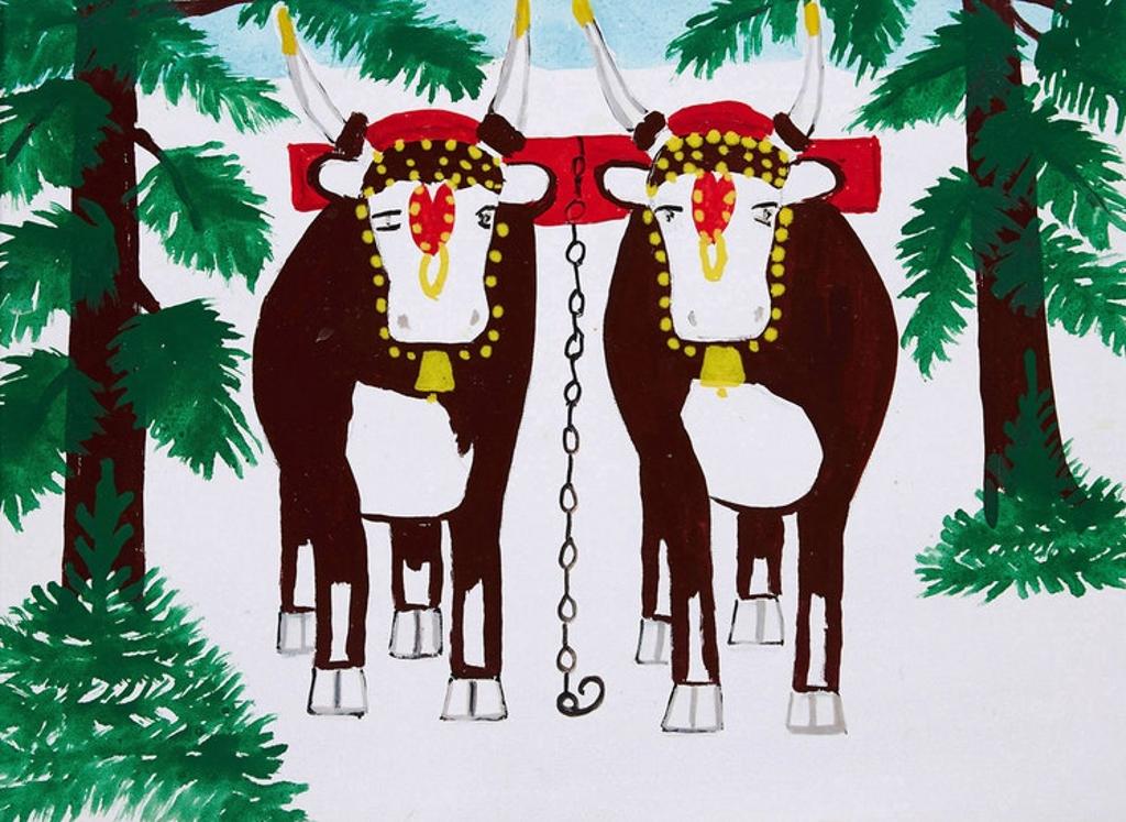 Maud Kathleen Lewis (1903-1970) - Oxen