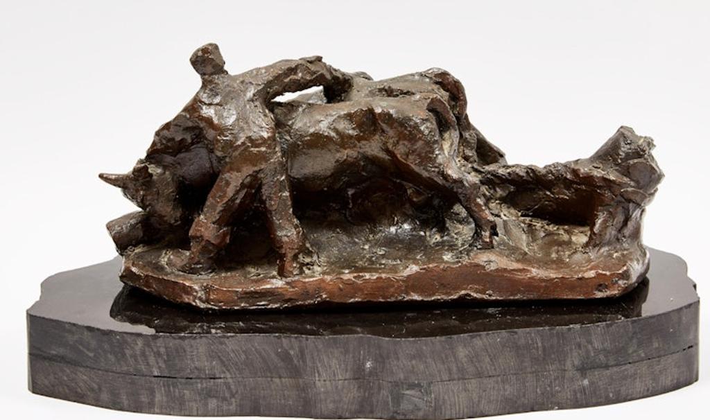 Alfred Laliberté (1878-1953) - Les boeufs à la souche (Cattle Hauling a Tree Stump)