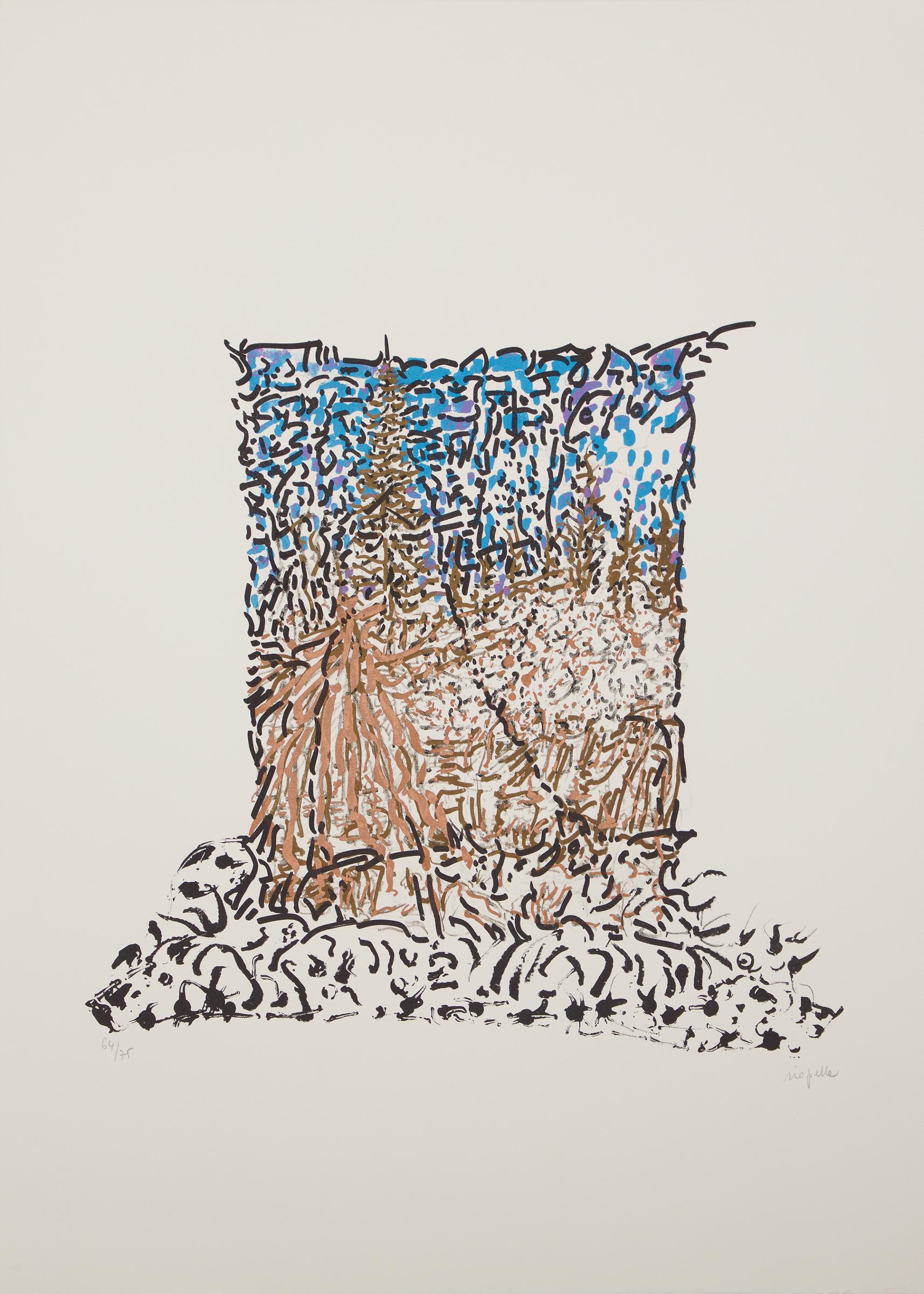 Jean-Paul Riopelle (1923-2002) - Où un ours est chassé debout, 1985-1989