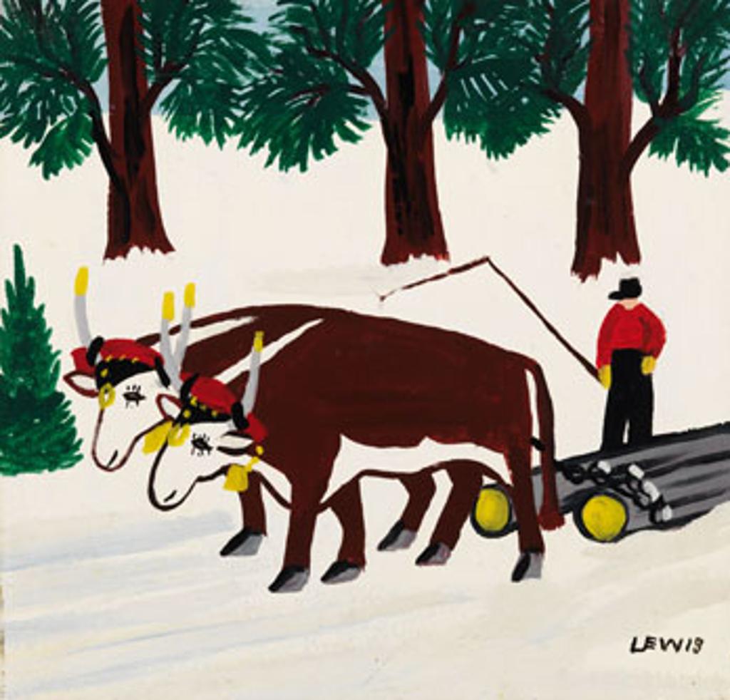 Maud Kathleen Lewis (1903-1970) - Oxen