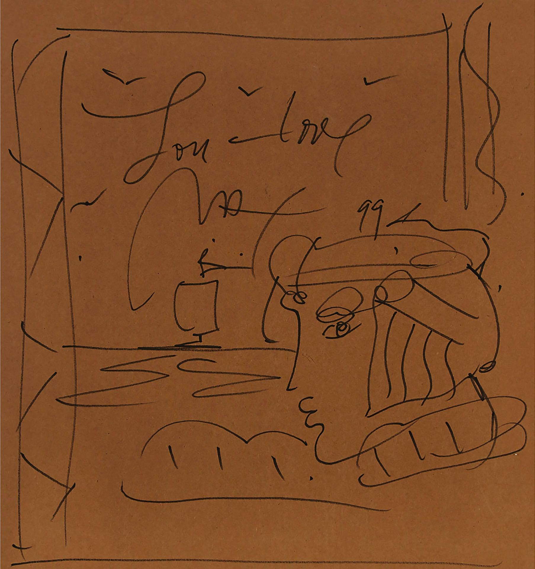 Peter Max (1937) - Profile Of A Woman, 1999