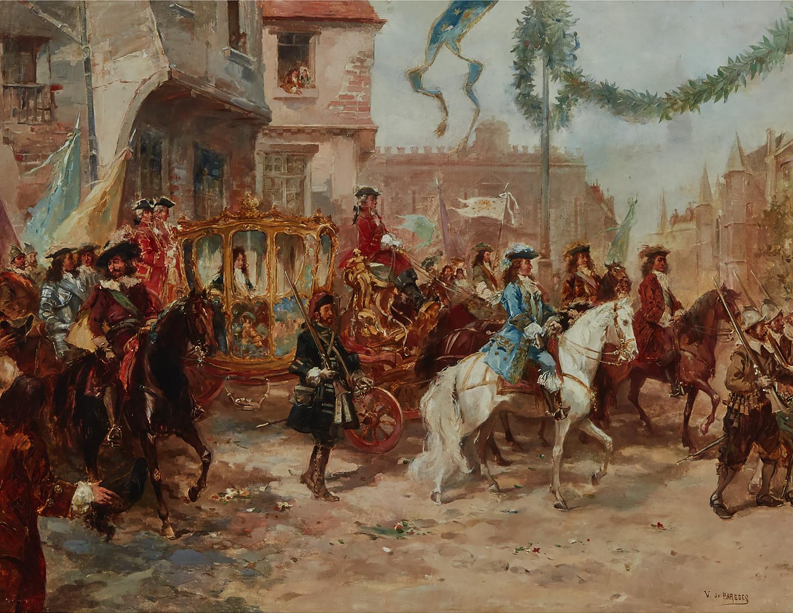 Vicente García de Paredes (1845-1903) - A Royal Procession