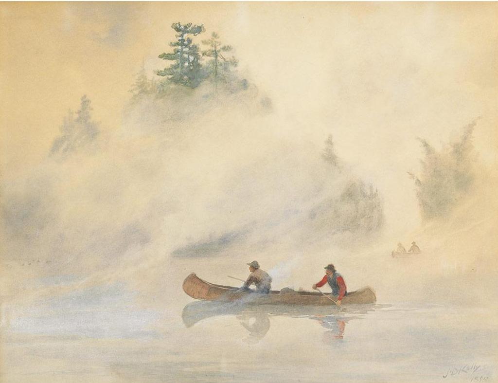 John David Kelly (1862-1958) - After Ducks, Early Morning, Muskoka