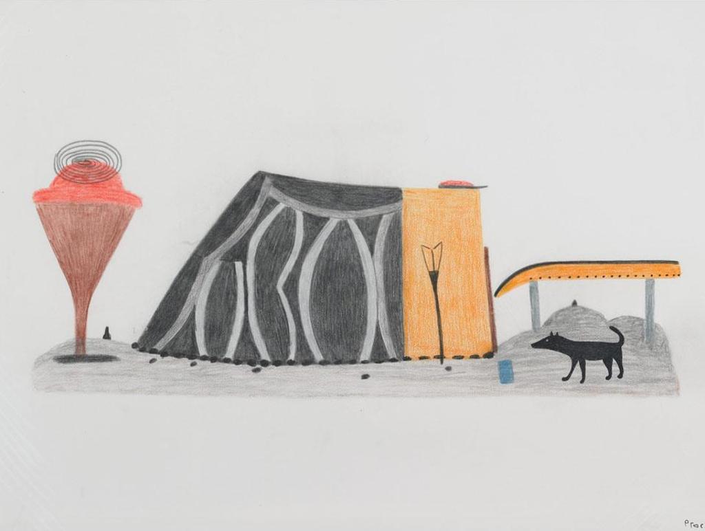 Kingmeata Etidlooie (1915-1989) - Untitled (Skin Tent Summer Camp)