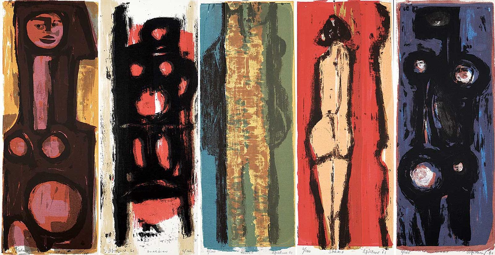 Herbert Johannes Joseph Siebner (1925-2003) - Mature Girl / Guardian / Couple / Shame / Night #6/100