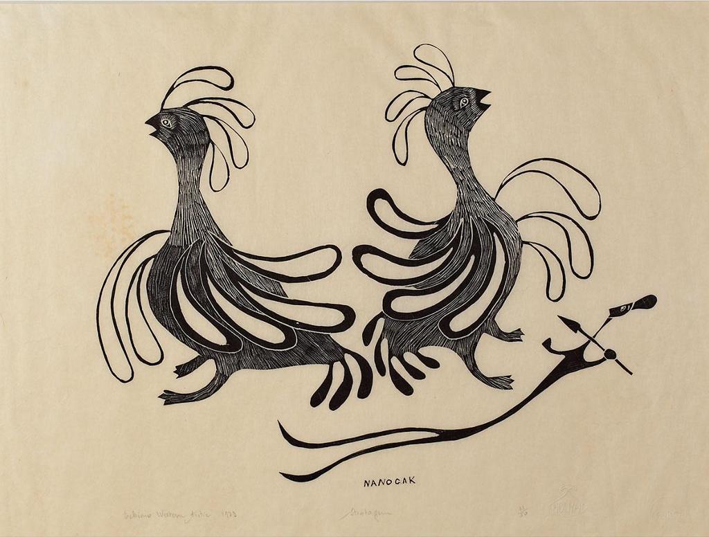 Agnes Nanogak (1925-2001) - Stratagem; Bird Fight