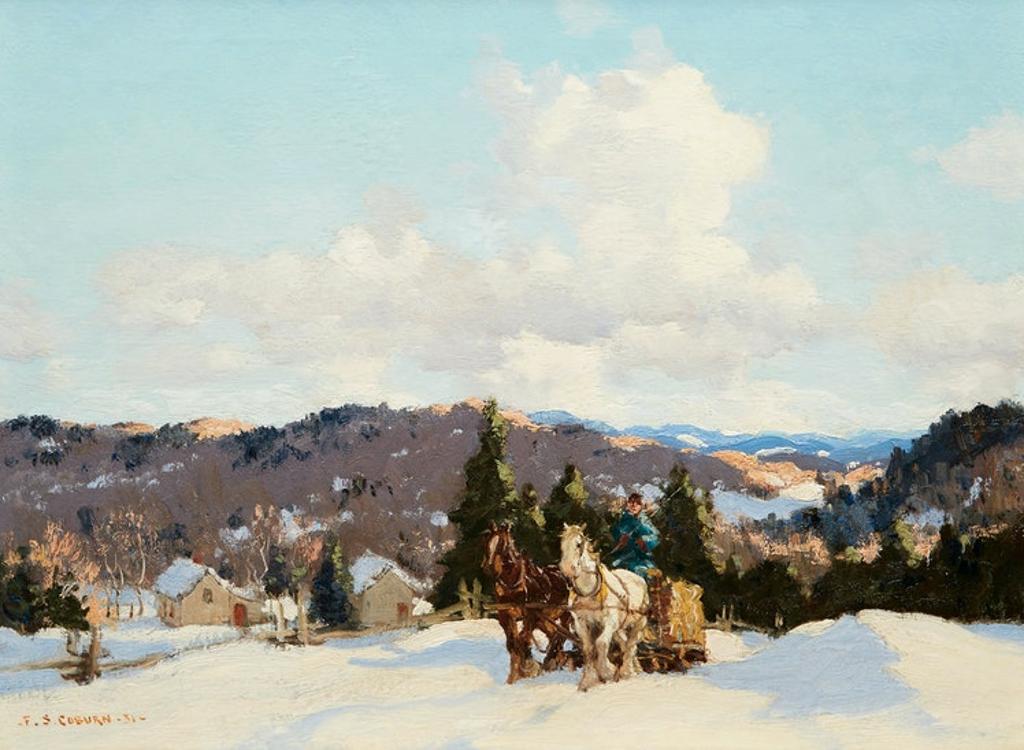 Frederick Simpson Coburn (1871-1960) - Hauling Logs, Winter