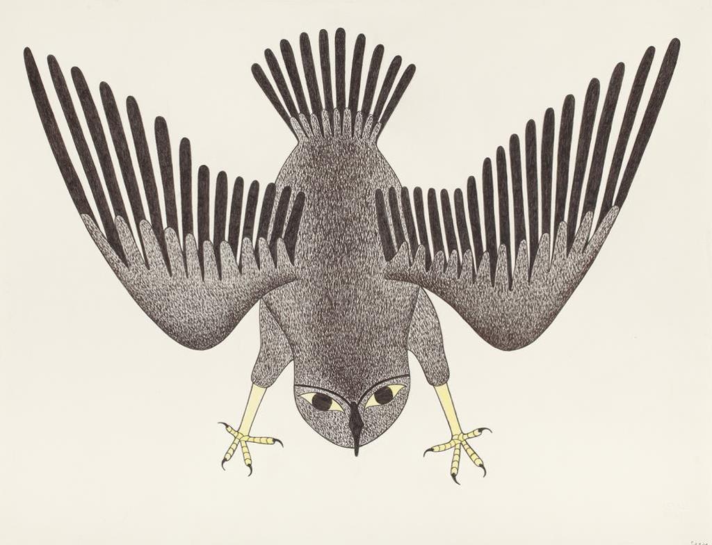 Kenojuak Ashevak (1927-2013) - Diving Owl, 1992-93