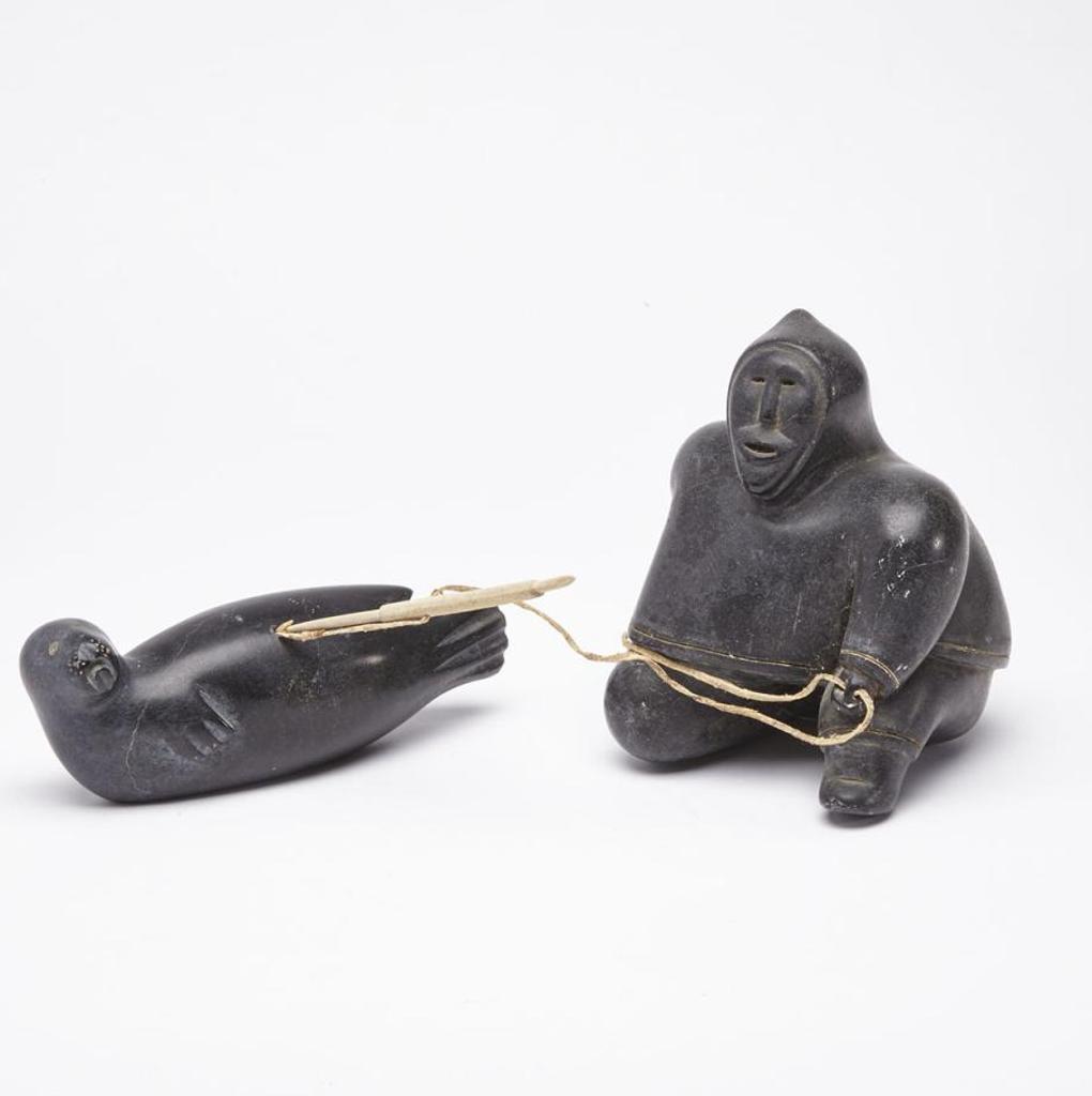 Timothy Kutchaka (1924) - Hunter Pulling In A Seal