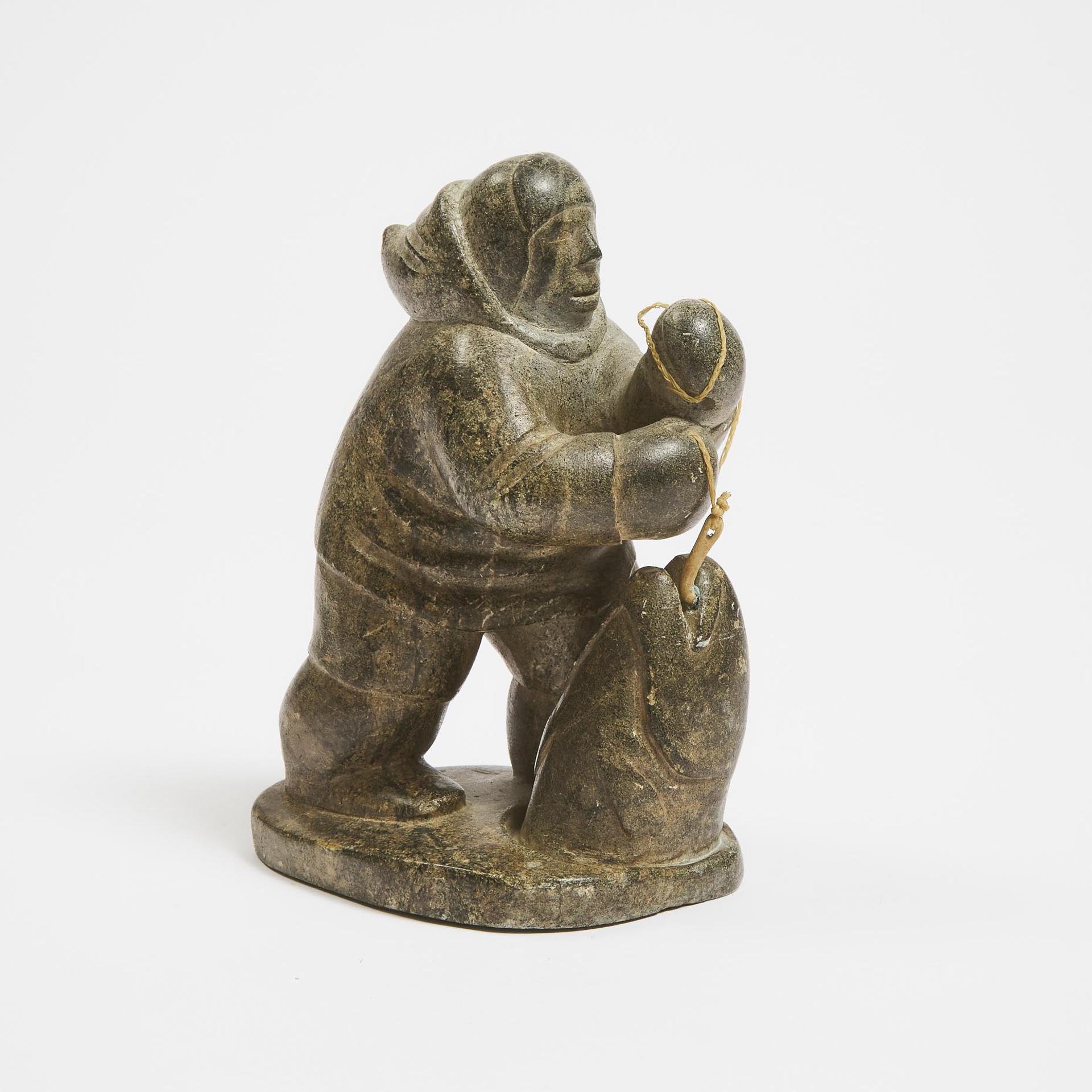 Eli Akiru Quissa (1914-1984) - Fisherman Joyous With Catch