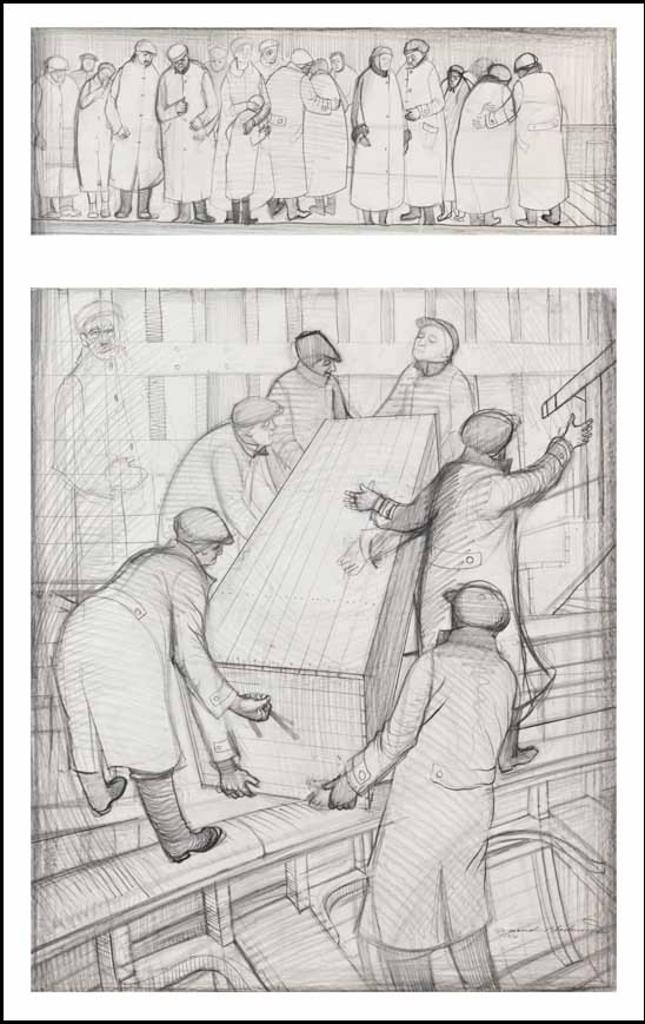 David Lloyd Blackwood (1941-2022) - Study for Captain Jess Home from the Labrador