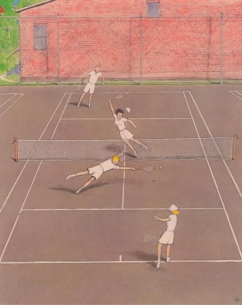 William Kurelek (1927-1977) - TENNIS; 1977