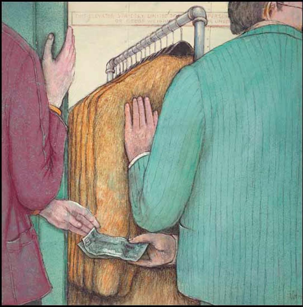 William Kurelek (1927-1977) - Union Corruption in the Montreal Garment Industry
