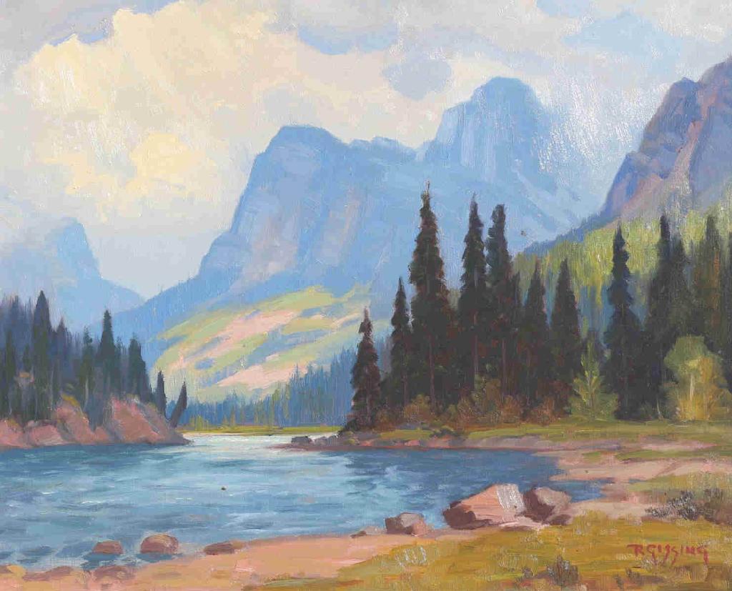 Roland Gissing (1895-1967) - A Break In The Clouds, Vermillion River