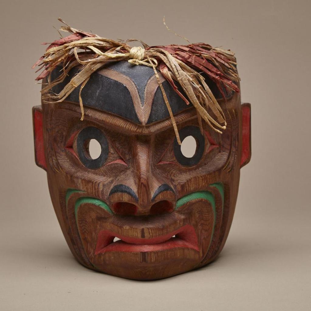 Northwest Coast Sasquatch Mask - Wood, Grass, String