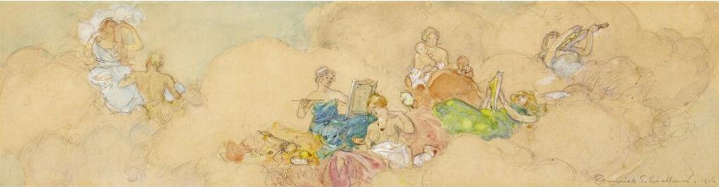 Frederick Sproston Challener (1869-1958) - Sketch For Proscenium Arch