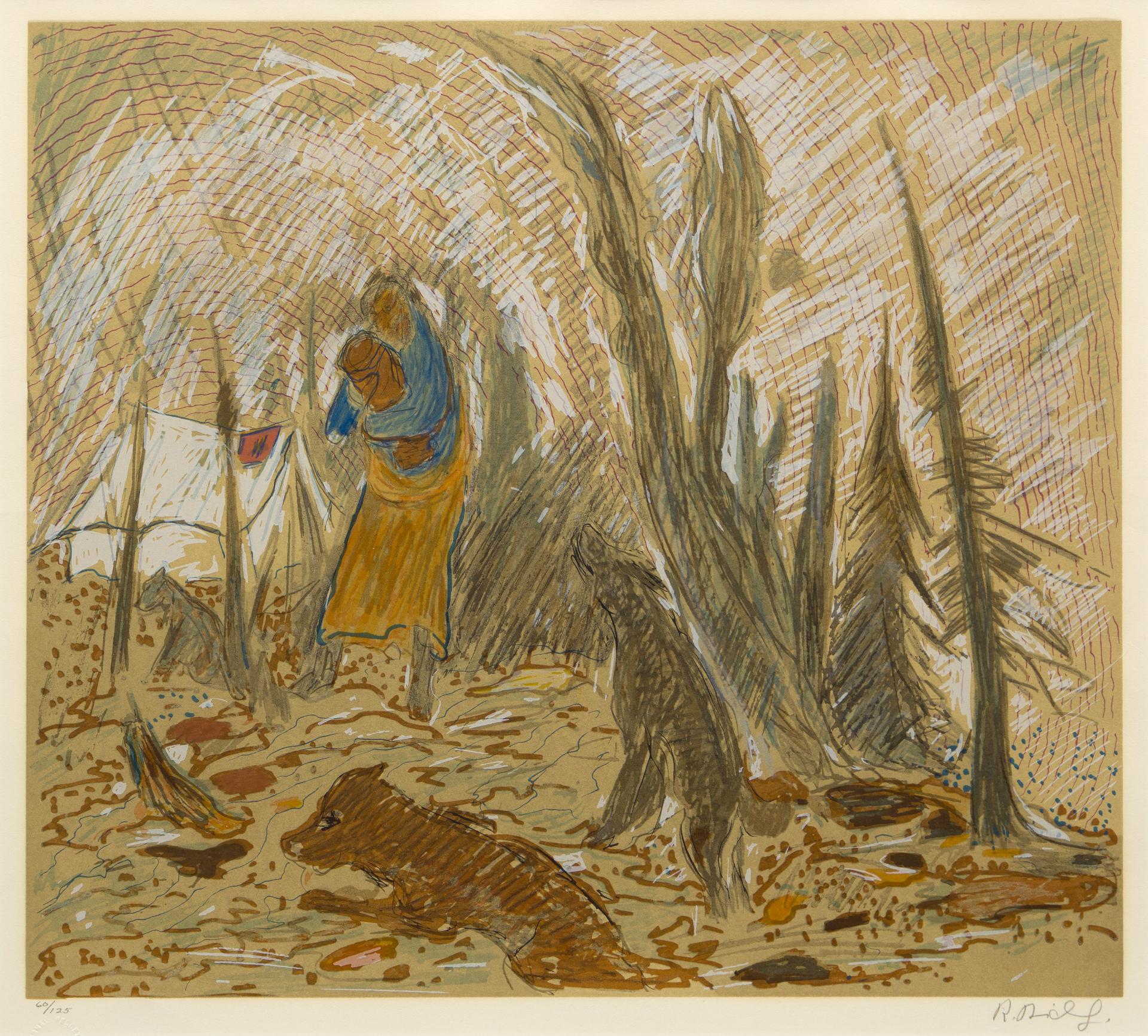 René Jean Richard (1895-1982) - Indienne à son campement, n. d.