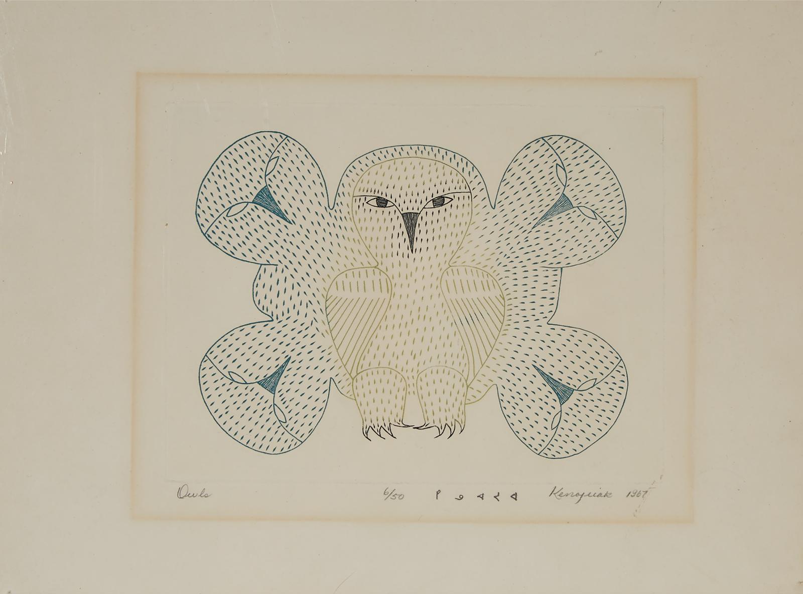 Kenojuak Ashevak (1927-2013) - Owls