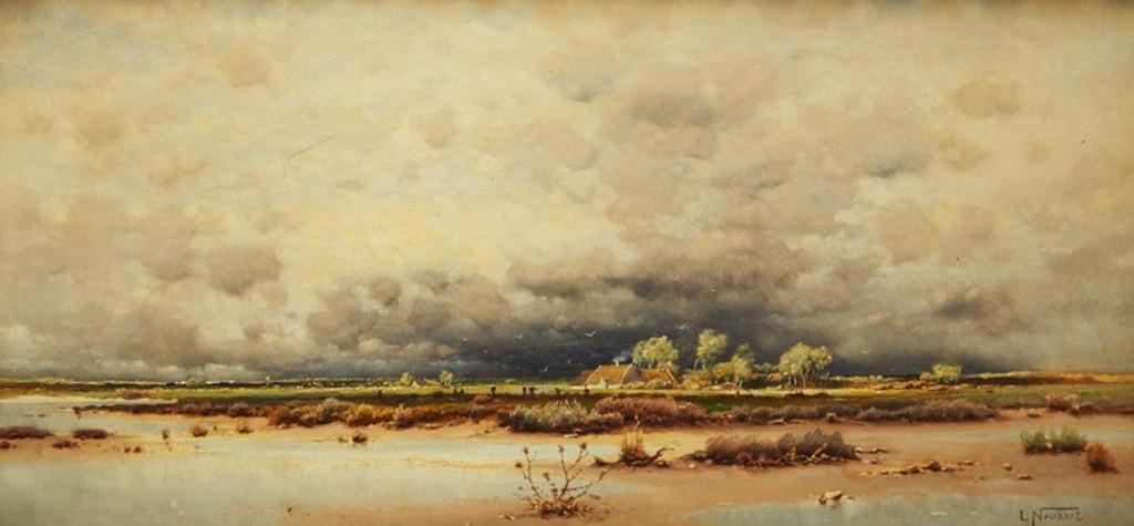 Louis Neubert - Homestead beneath Clouded Sky